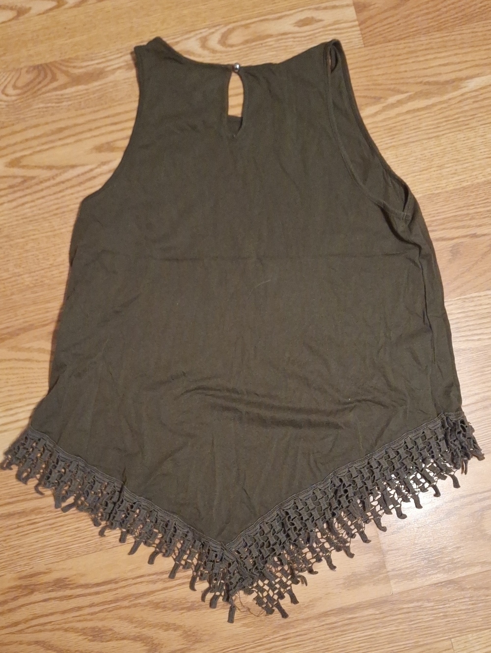 new york & company green sleeveless blouse